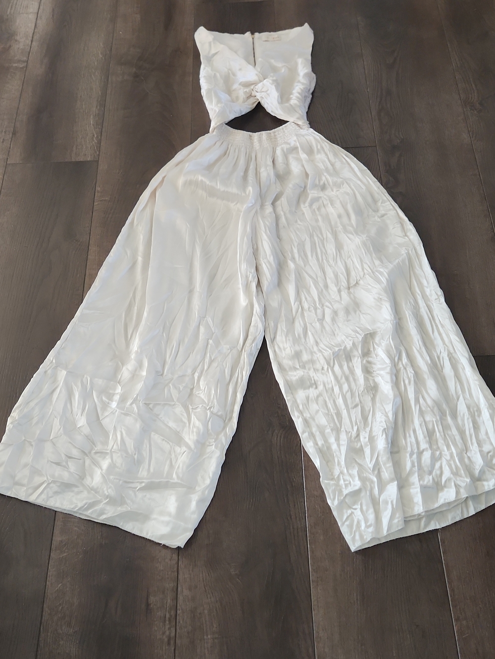 Ramy Brook White Wide-Leg Cutout Jumpsuit Brandlay XS